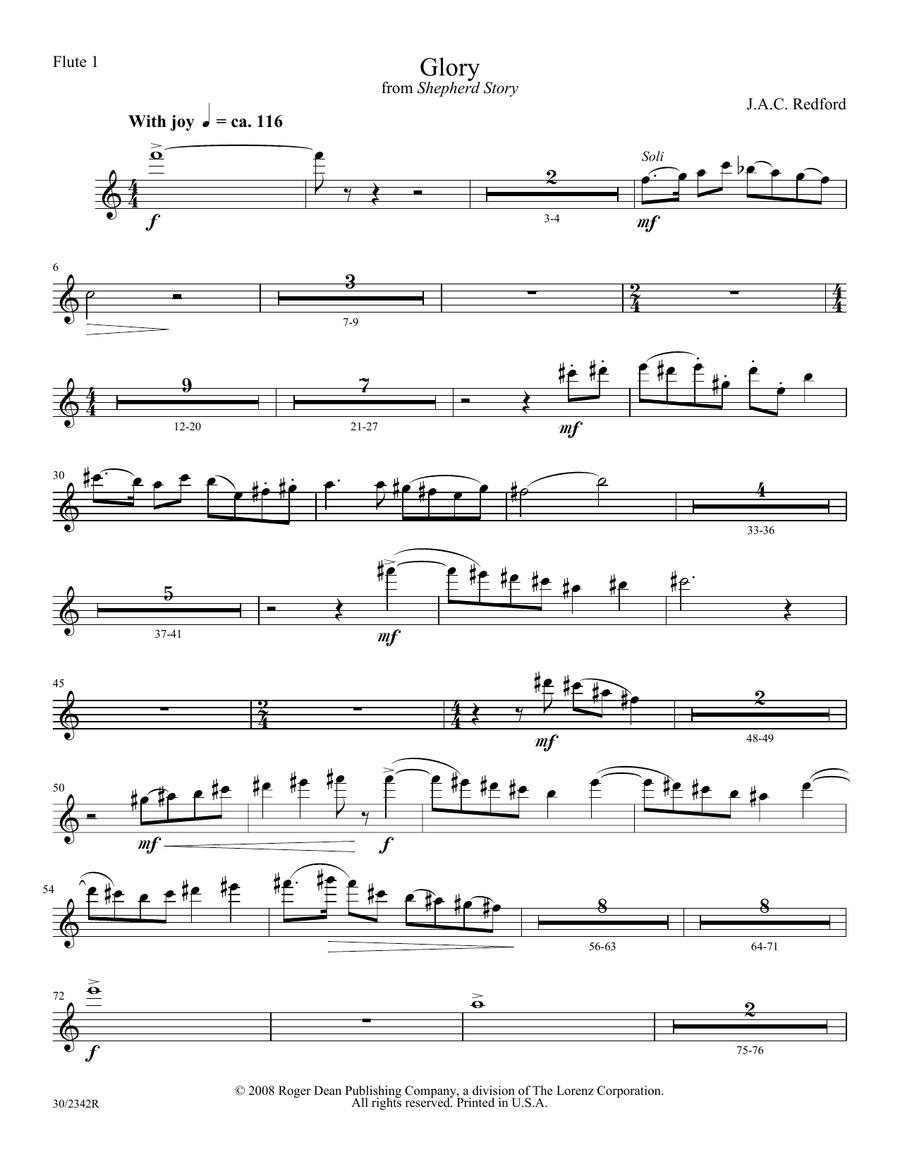 Glory - Flute 1