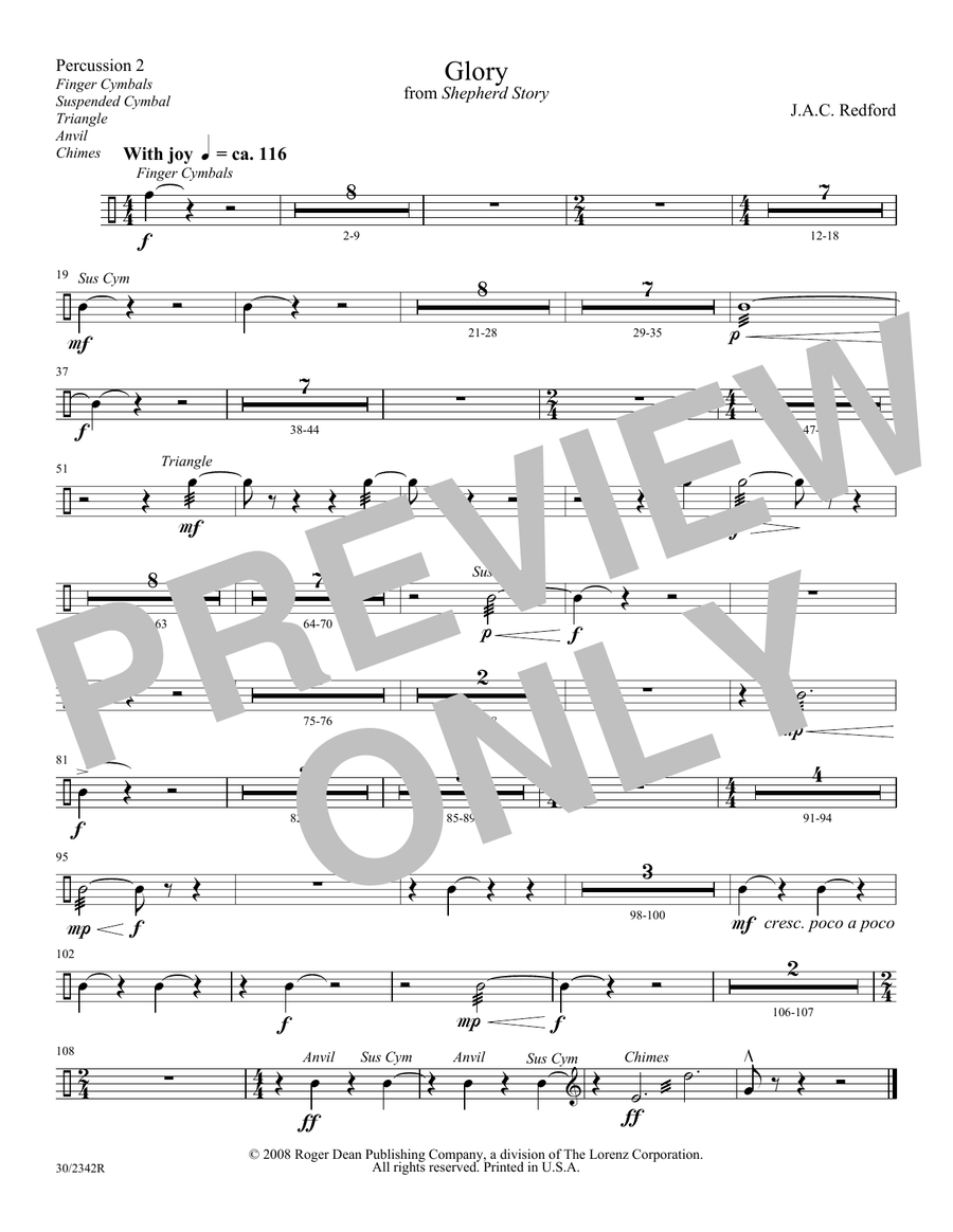 Glory - Percussion 2