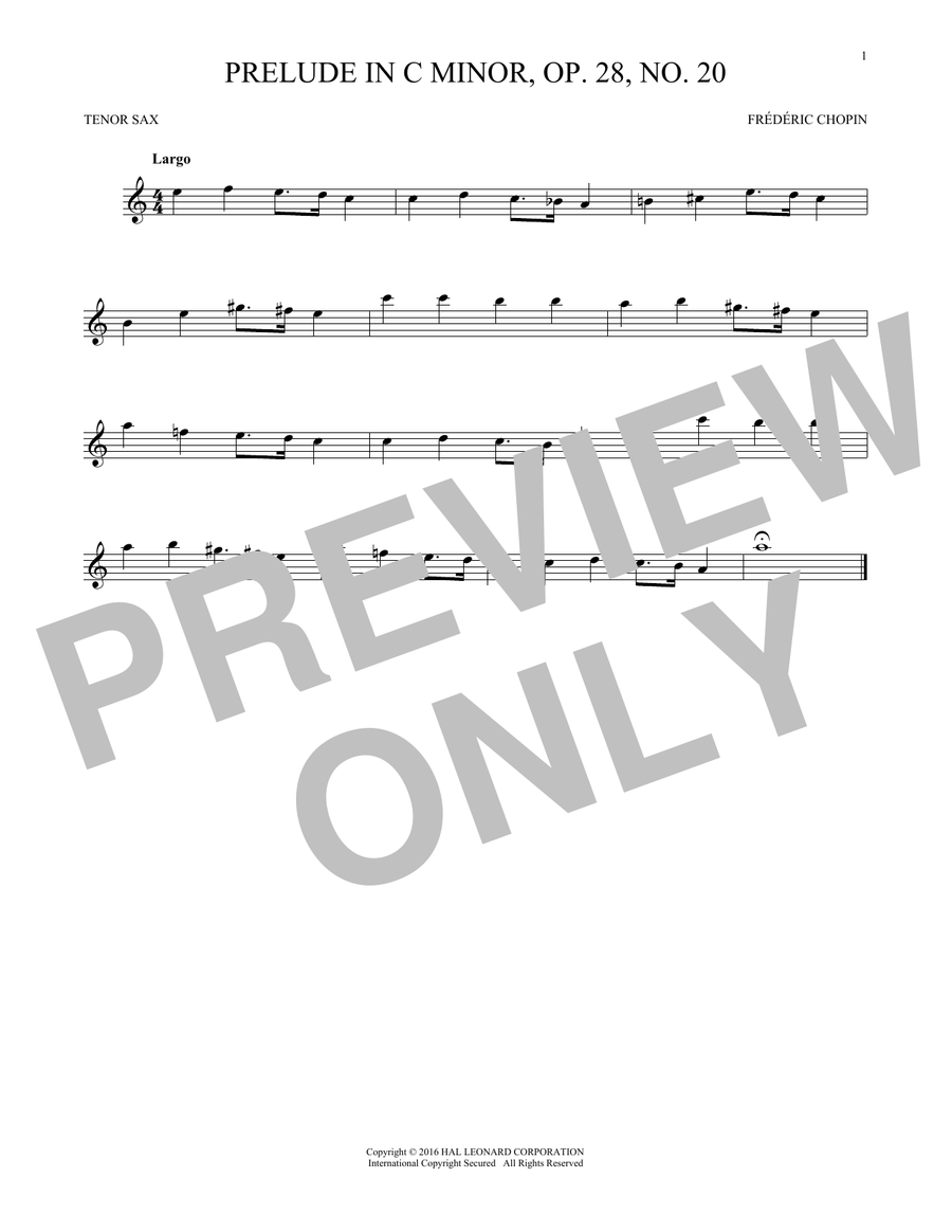 Prelude, Op. 28, No. 20
