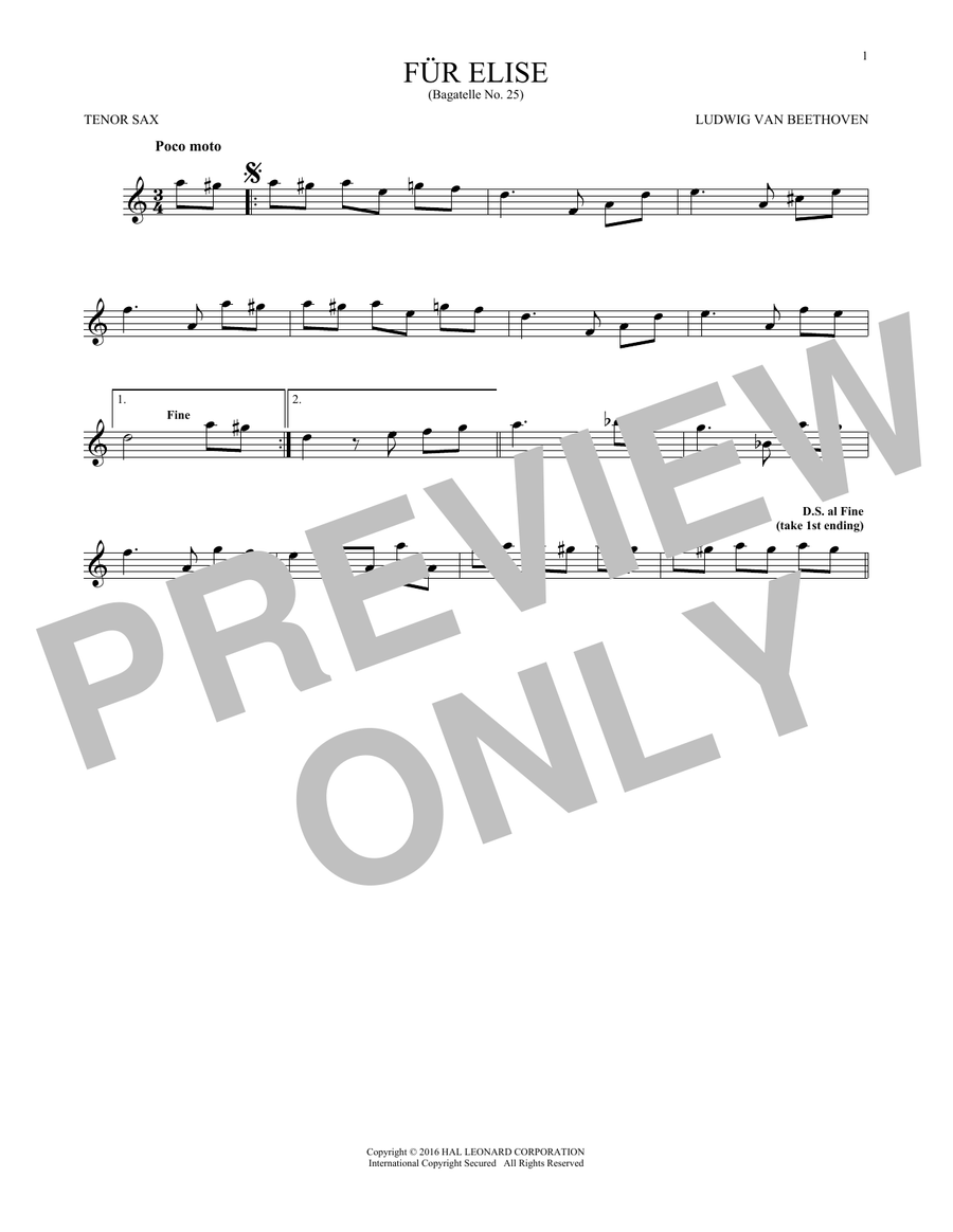 Fur Elise, WoO 59