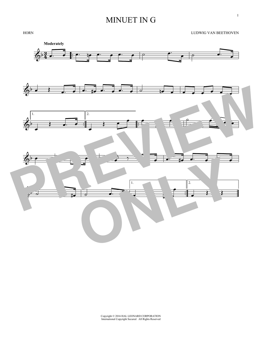 Minuet In G