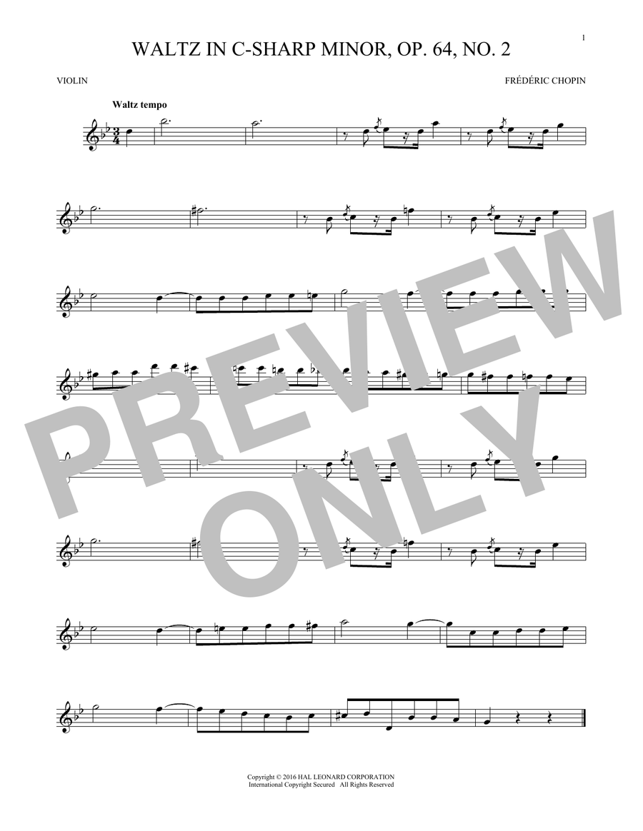 Waltz In C-Sharp Minor, Op. 64, No. 2