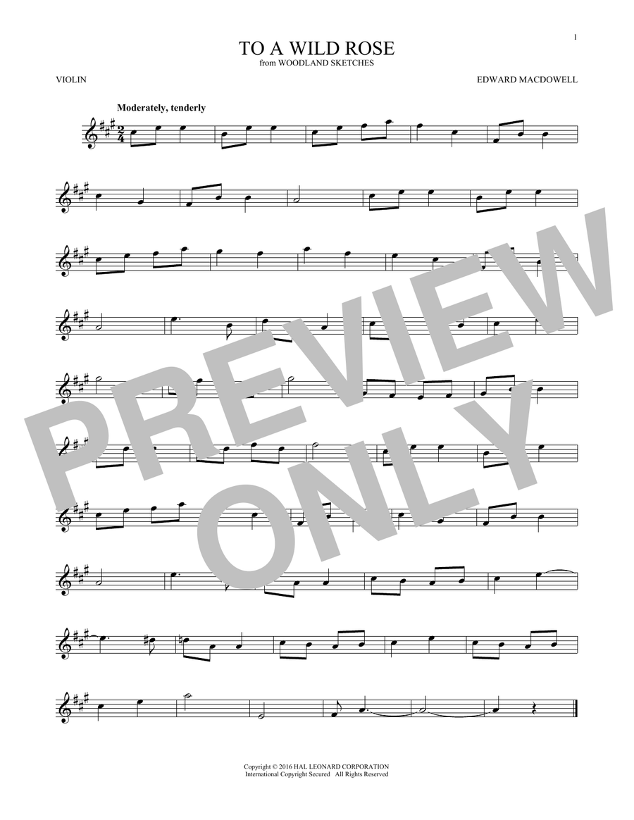 To A Wild Rose, Op. 51, No. 1