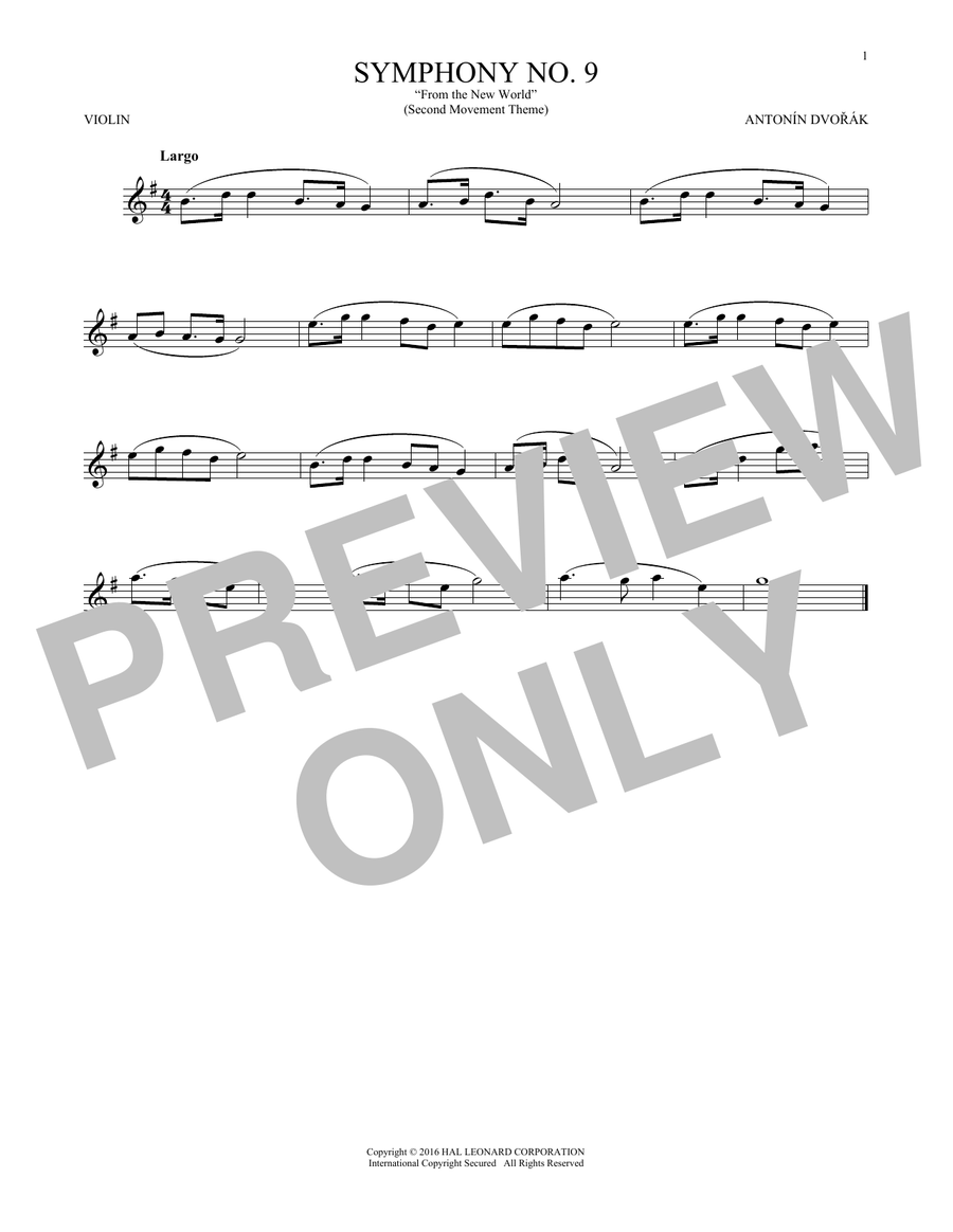 Largo From Symphony No. 9 ("New World")