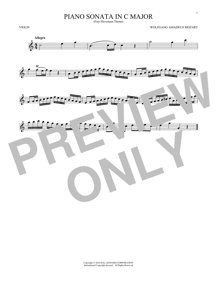 Piano Sonata In C Major