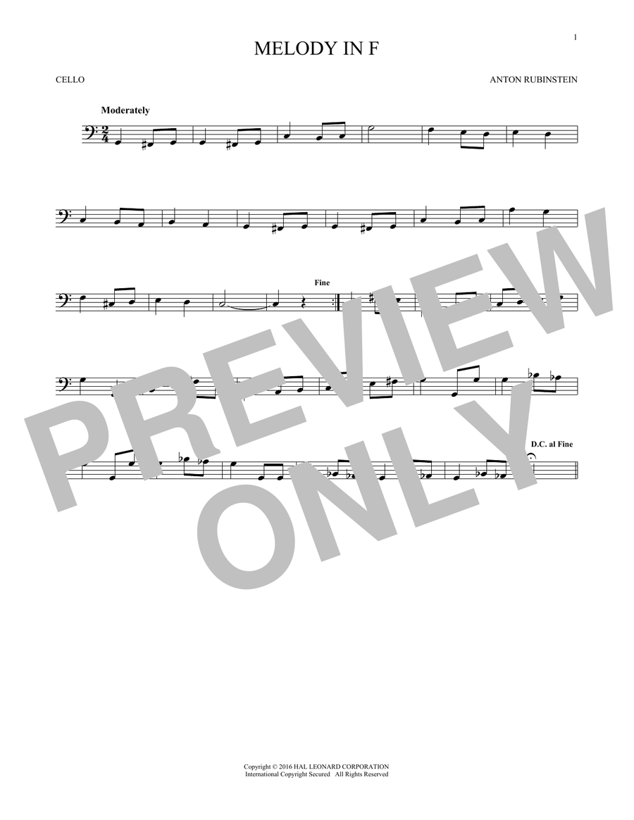 Melody In F