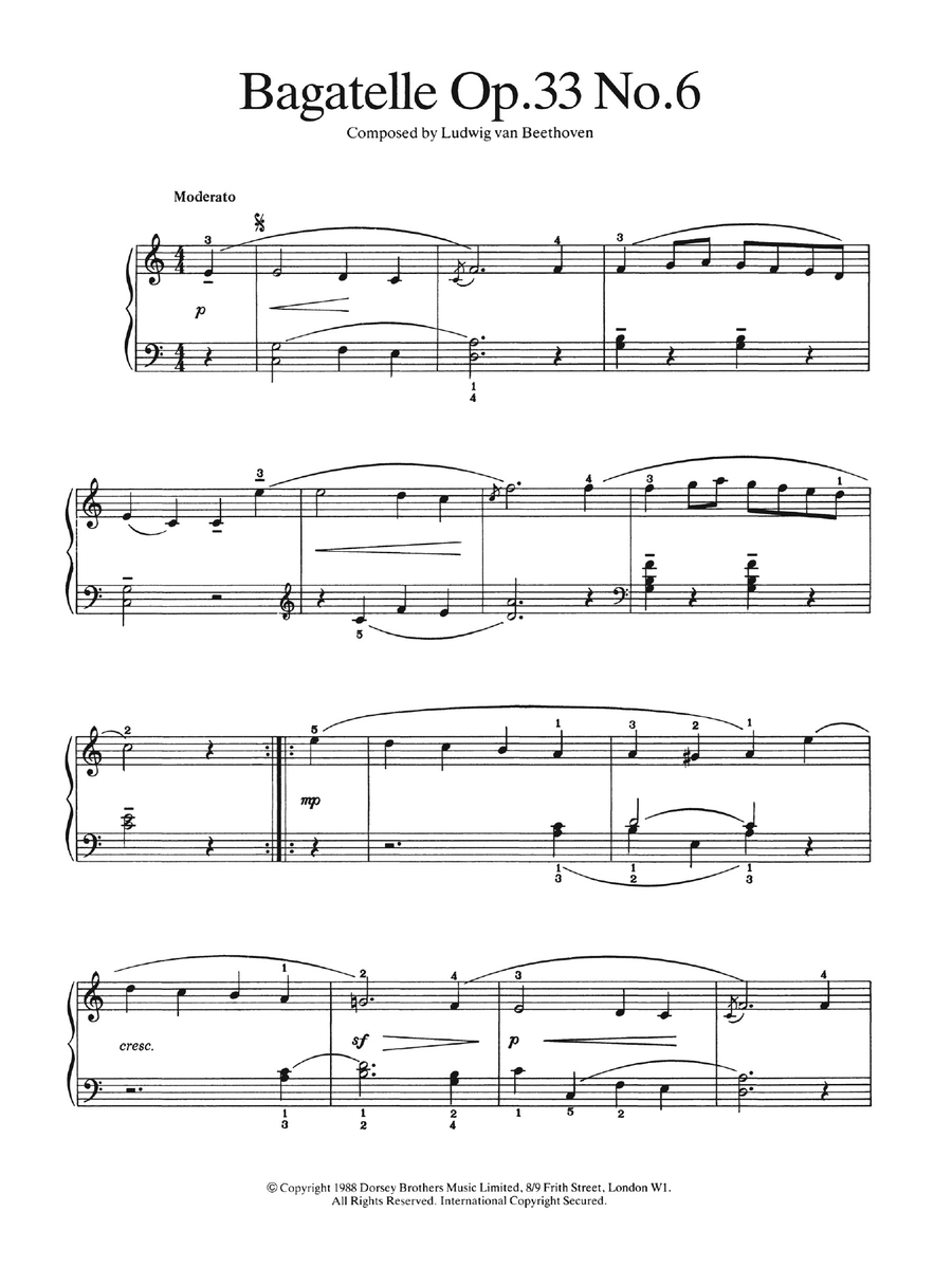 Bagatelle Op.33, No.6