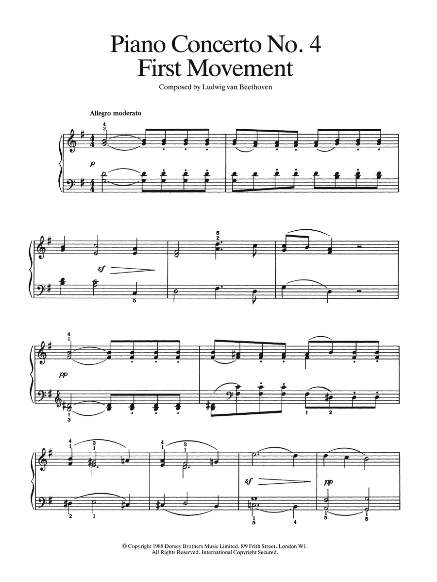 Piano Concerto No.4 In G Major, First Movement