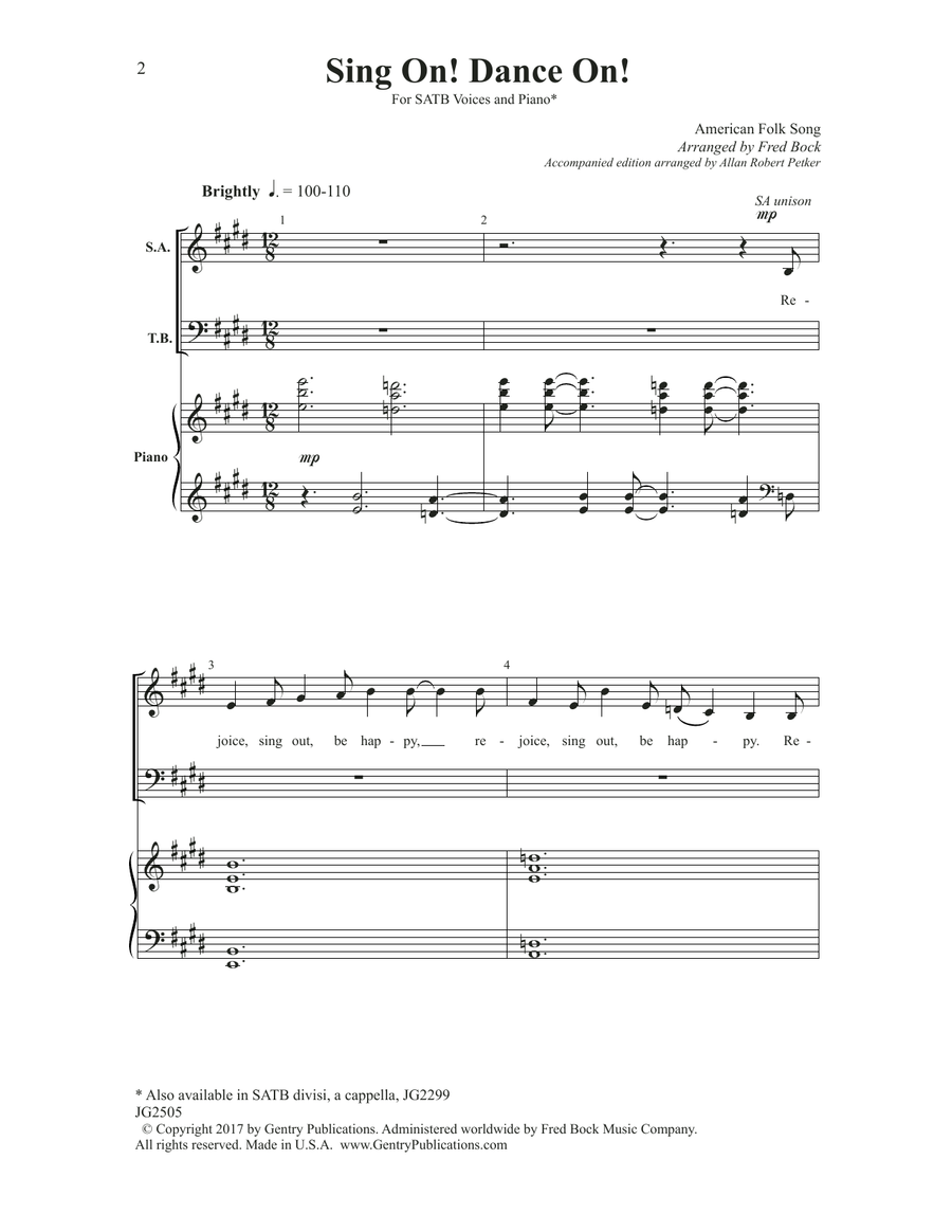 Sing On! Dance On!