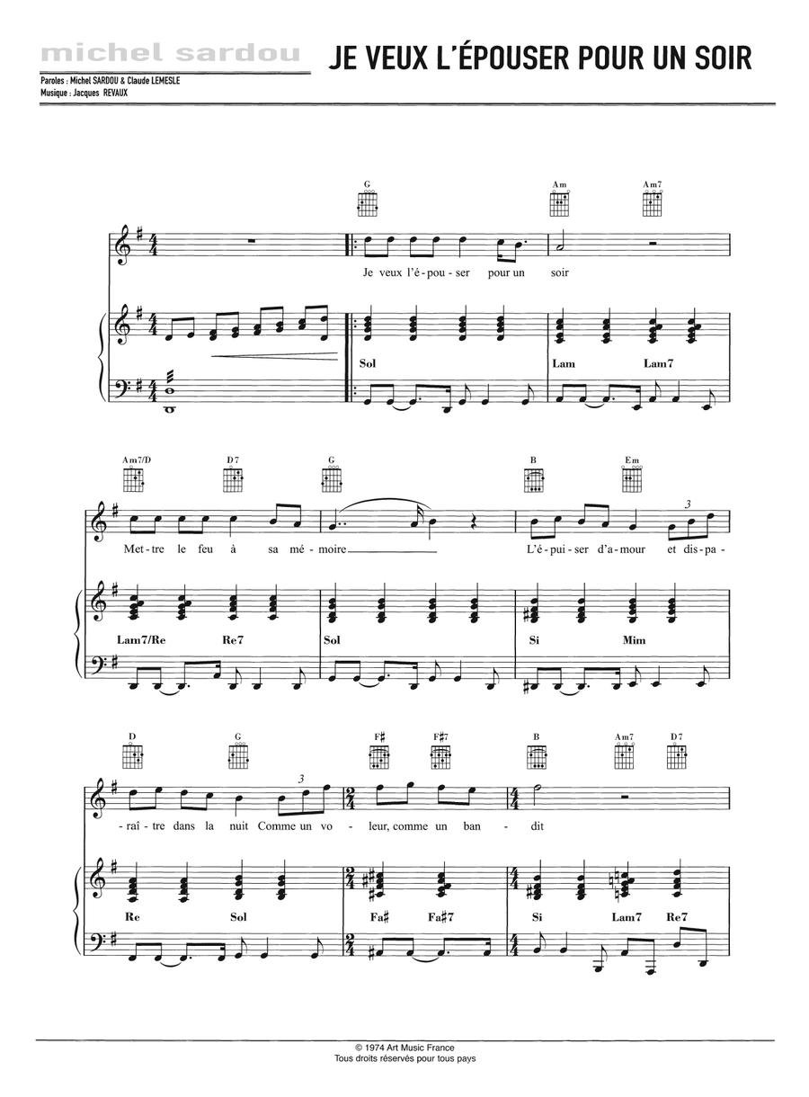 Je Veux L'Epouser Pour Un Soir