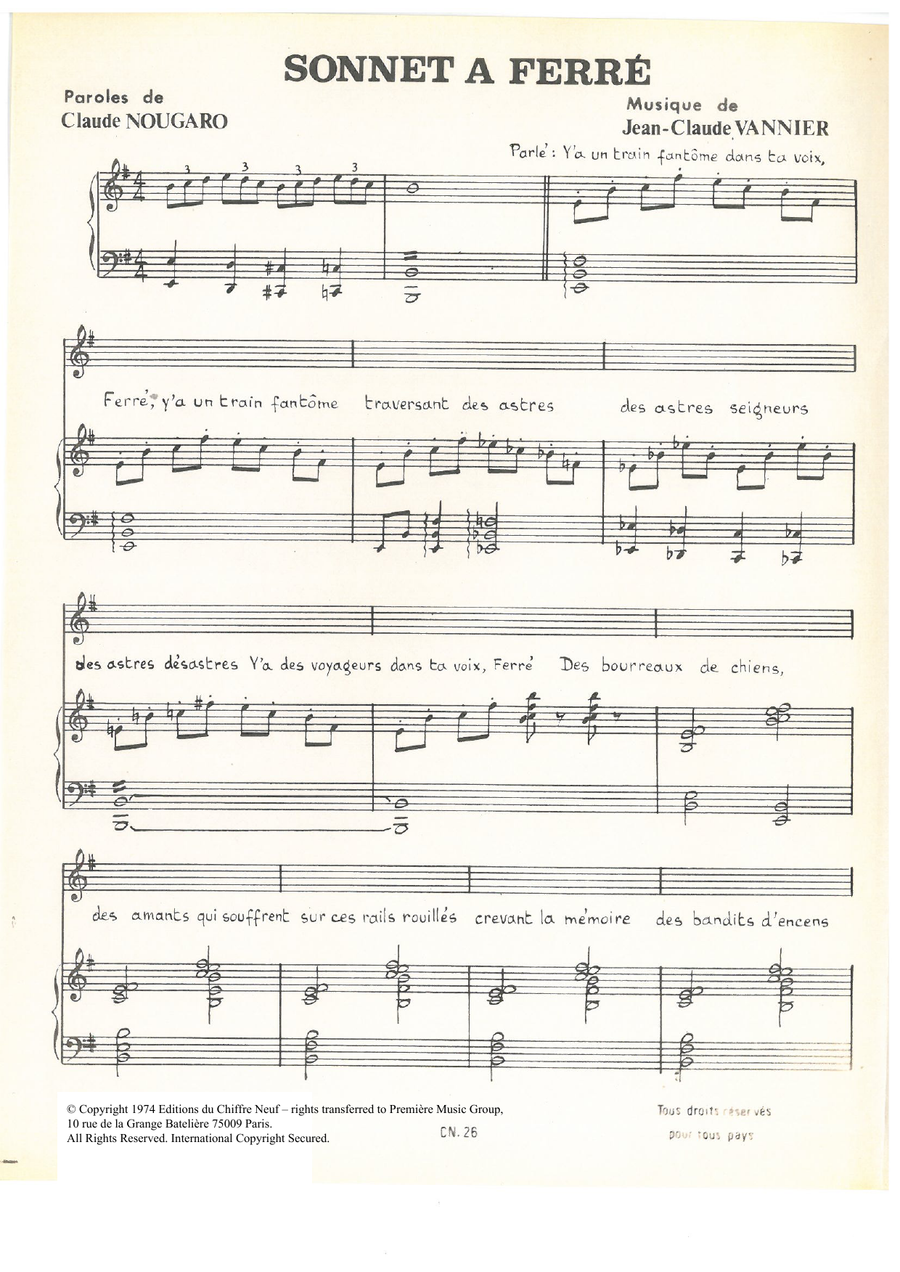 Sonnet A Ferre