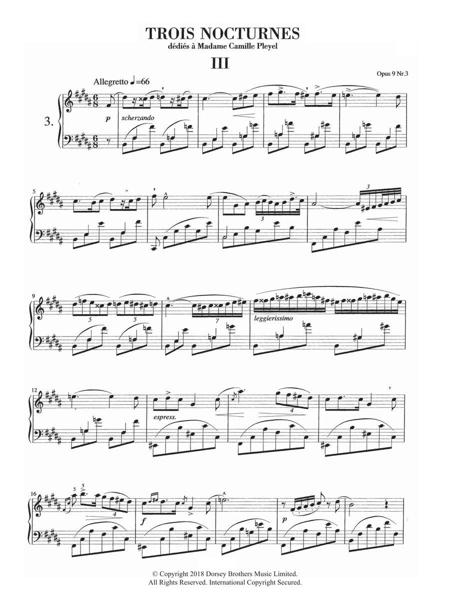 Nocturne in B Major, Op. 9, No. 3