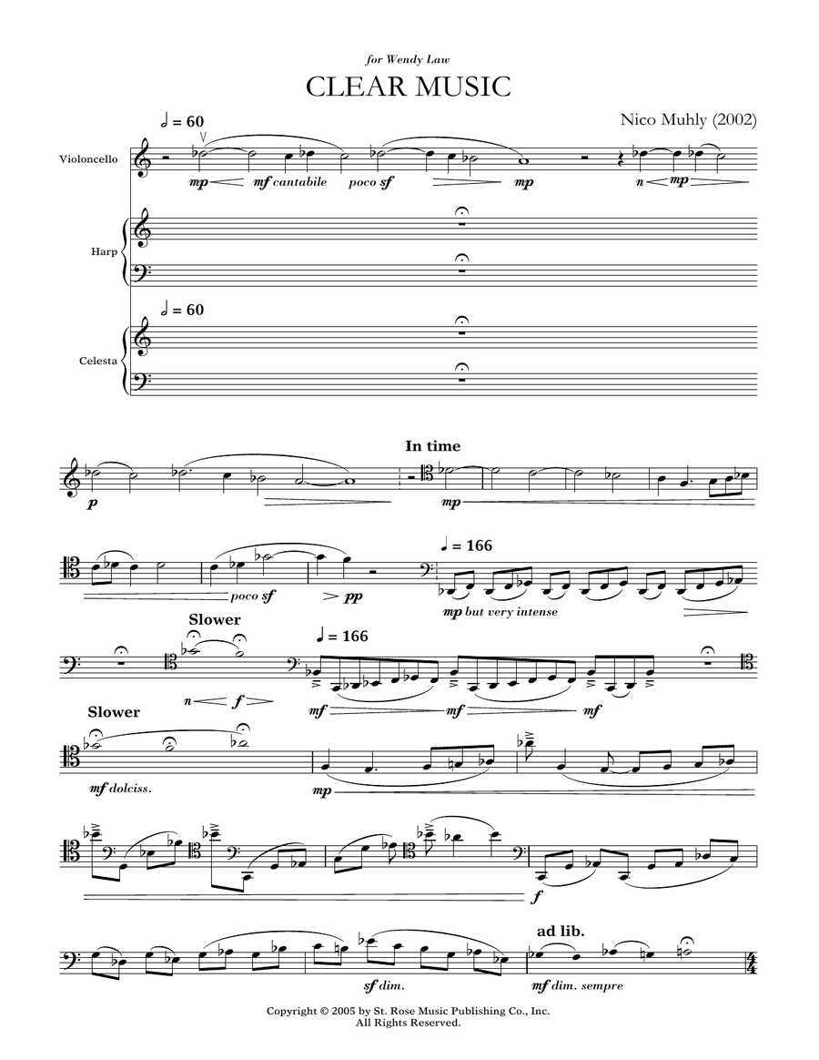 Clear Music - Score