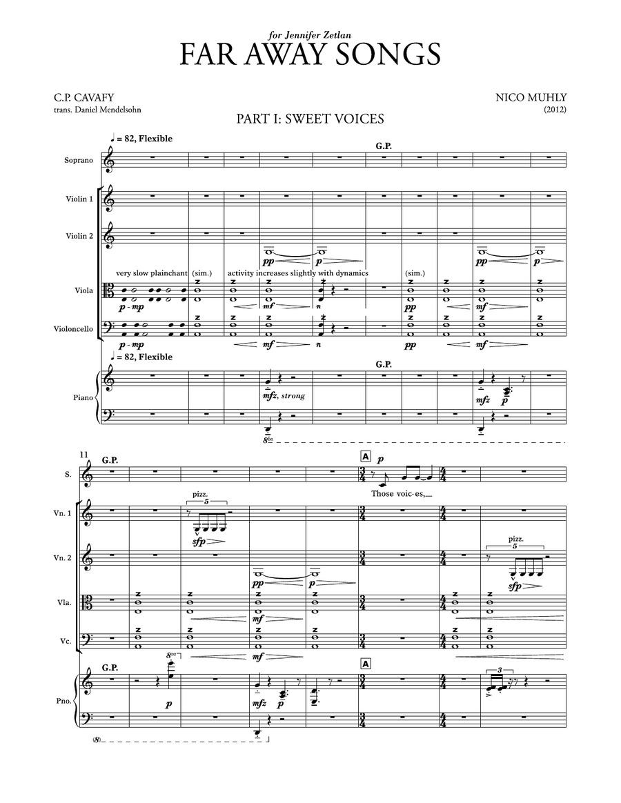 Far Away Songs - Score & Parts