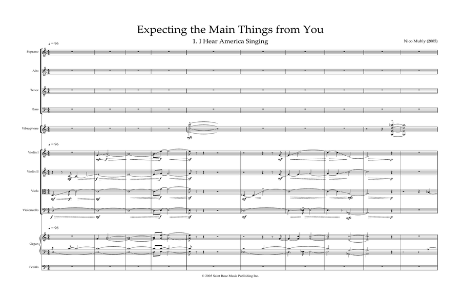Expecting The Main Things From You (SATB and Ensemble) - Full Score