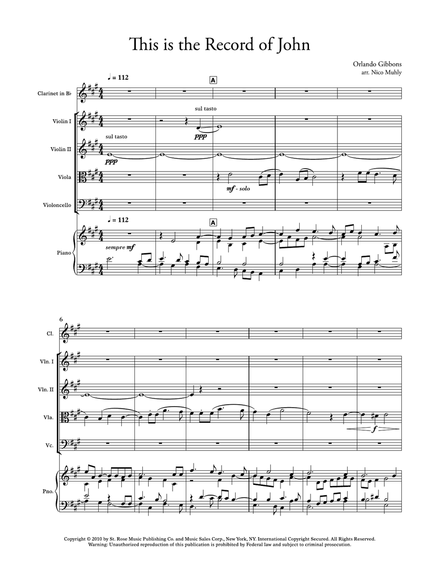 Gibbons Suite - Score & Parts