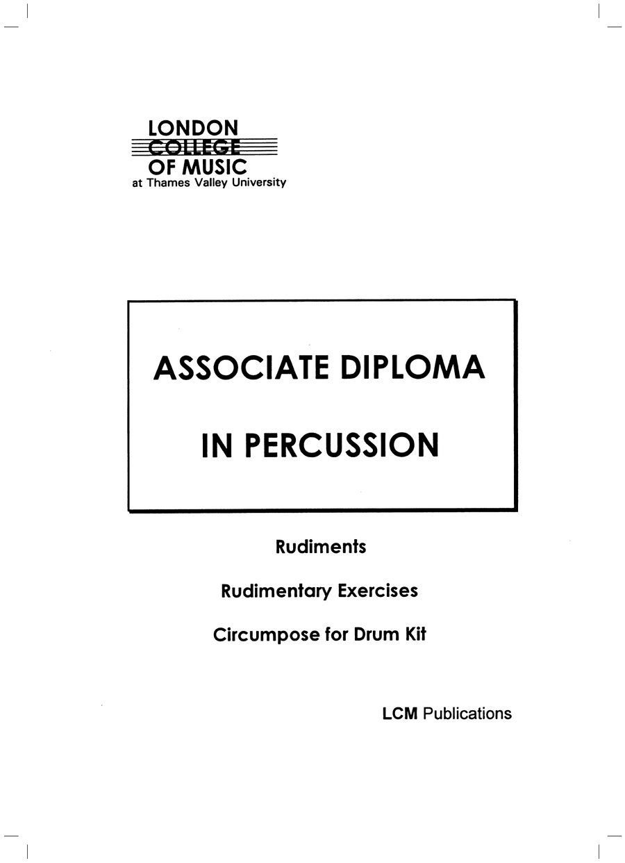 LCM Associate Diploma in Percussion