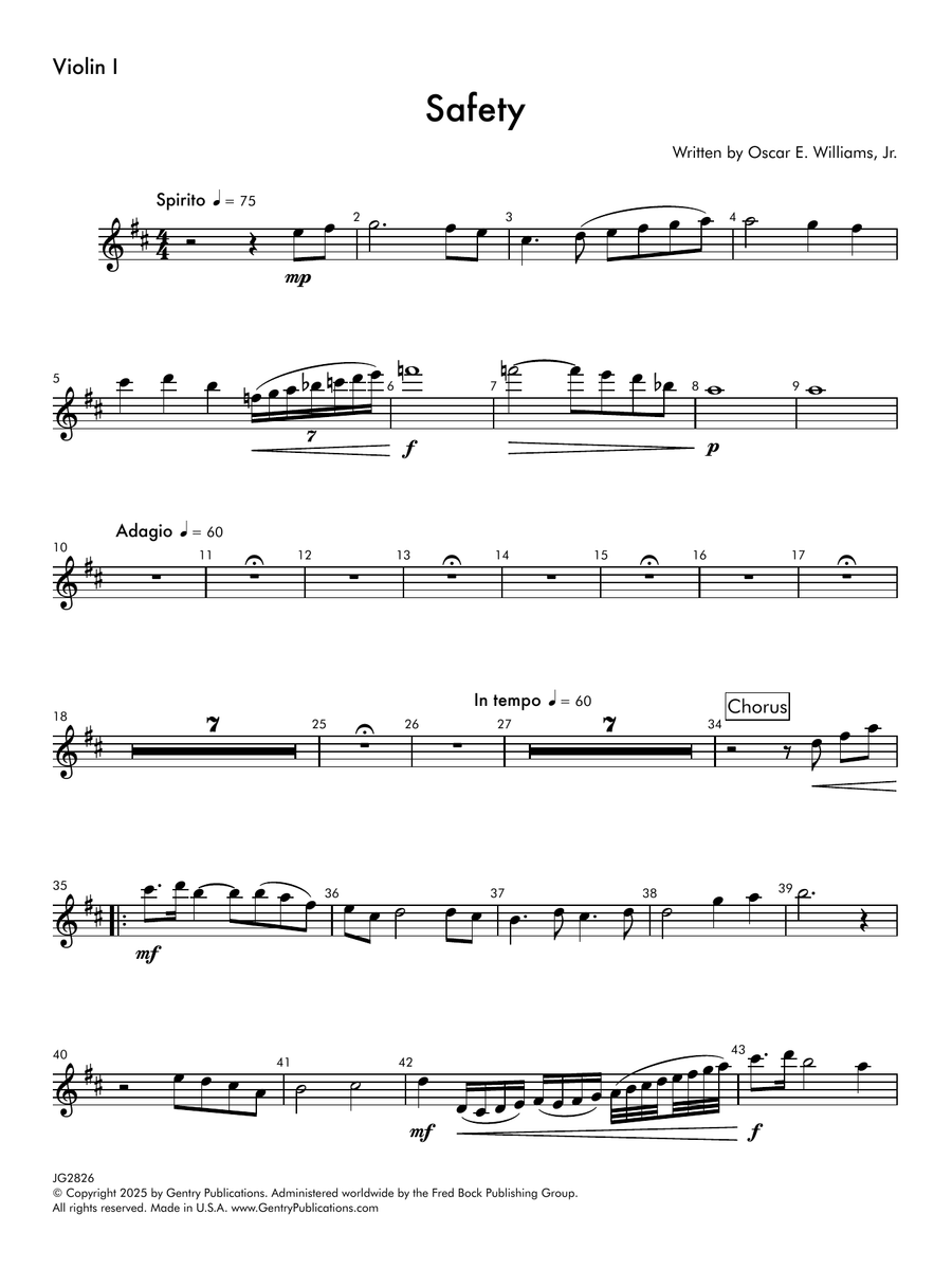 Safety - Violin 1