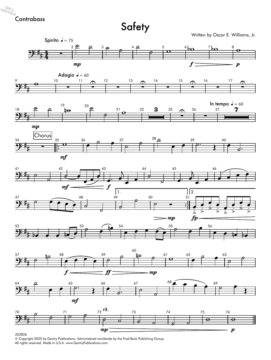 Safety - Contrabass