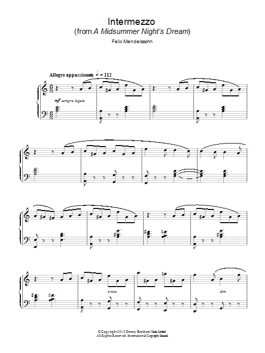 Intermezzo (from a Midsummer Night's Dream)