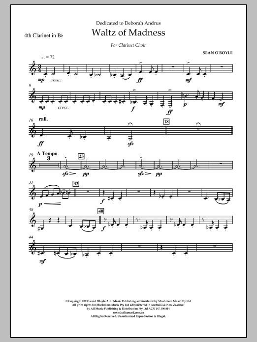 Waltz Of Madness - Bb Clarinet 4