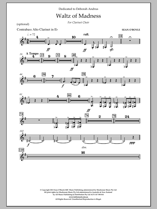 Waltz Of Madness - Contrabass Clarinet in Eb