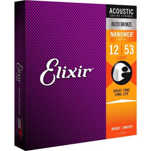 Cordes Jeu Gt Folk* Elixir Nanoweb 11052 Light 12-53 Bronze