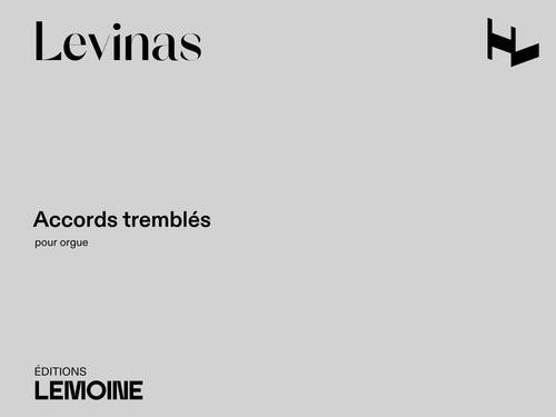 Accords tremblés - partition orgue, Michaël Levinas