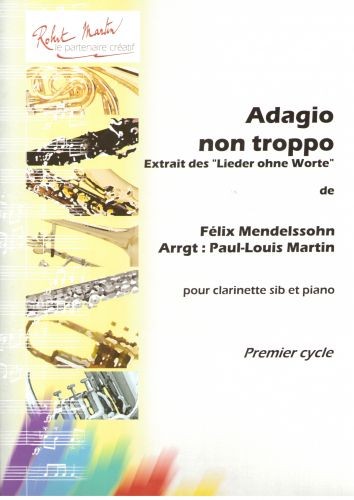 Adagio non troppo, extrait des Lieder ohne worte - partition clarinette, Felix Mendelssohn
