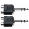 2x Adaptateur Double Rca Femelle / Jack Male Stereo Stagg Ac 2cfpmsh