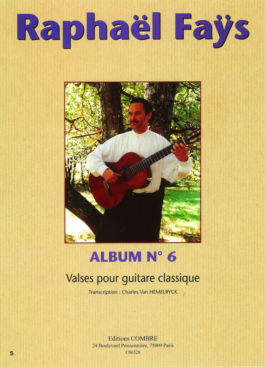 Album n°6 (valses) - partition guitare, Raphaël Fays