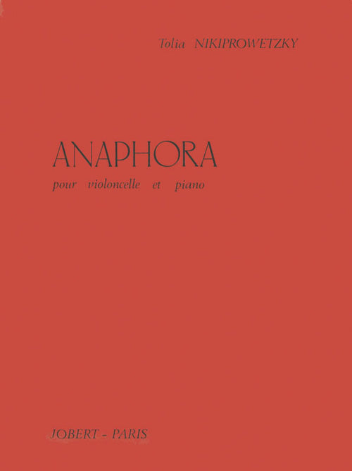 Anaphora - partition violon, Tolia Nikiprowetzky