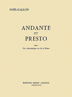 Andante et presto - partition cor, Noel-Gallon