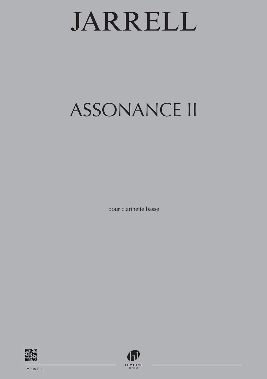 Assonance II - partition clarinette, Michael Jarrell