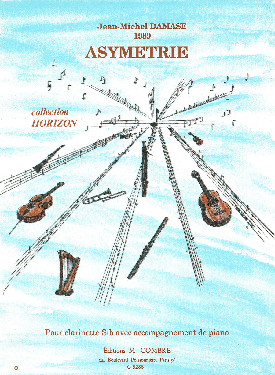 Asymétrie - partition clarinette, Jean-Michel Damase