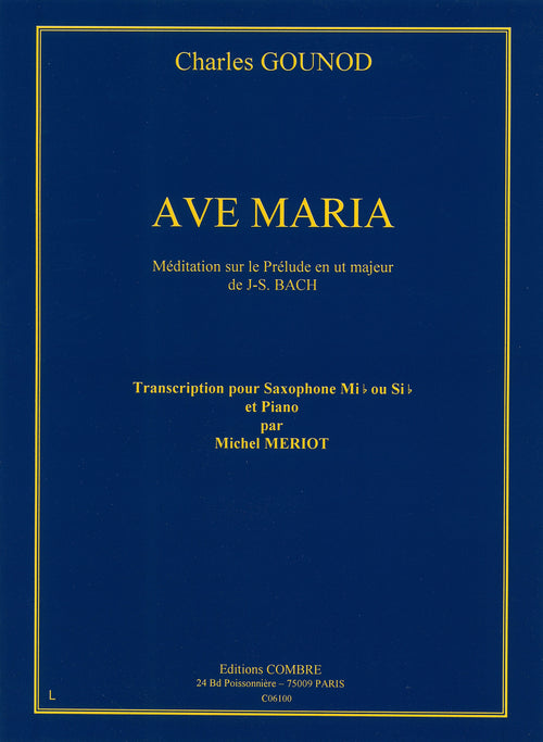 Ave Maria - partition saxophone, Charles Gounod