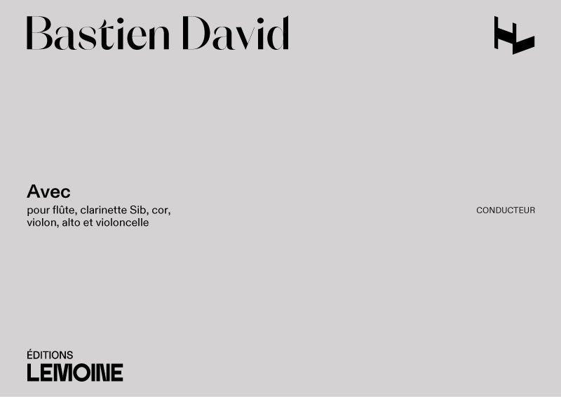 Avec - partition ensemble, Bastien David