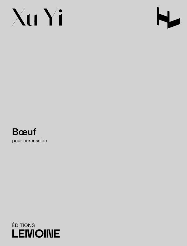 Boeuf - partition percussions, Xu Yi