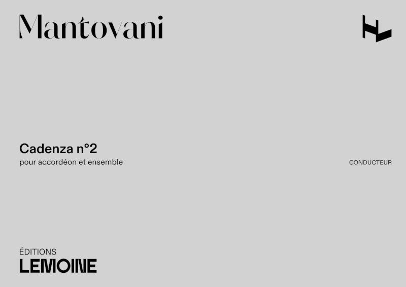 Cadenza n°2 - partition accordéon, Bruno Mantovani