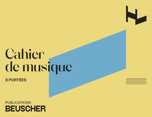 Cahier de musique 8 portées - solfège