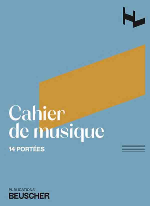 Cahier simple 14 portées - solfège