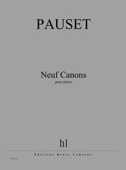 Canons (9) - partition piano, Brice Pauset