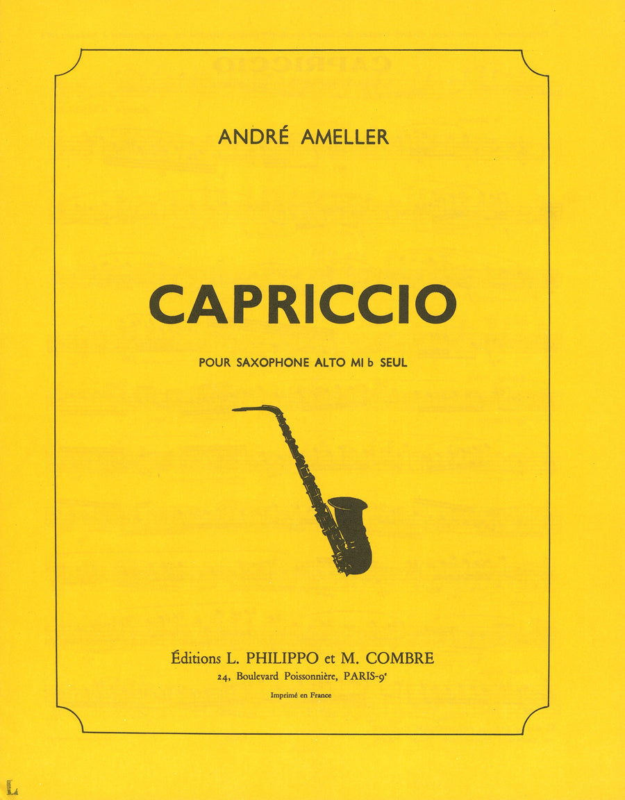 Capriccio - partition saxophone, André Ameller