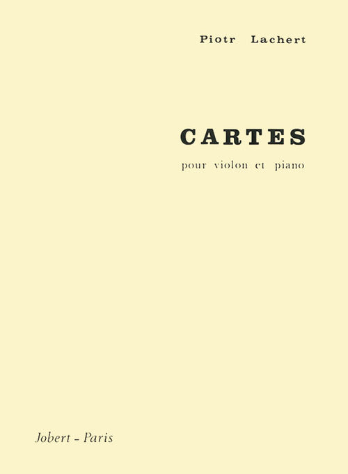 Cartes - partition violon, Piotr Lachert