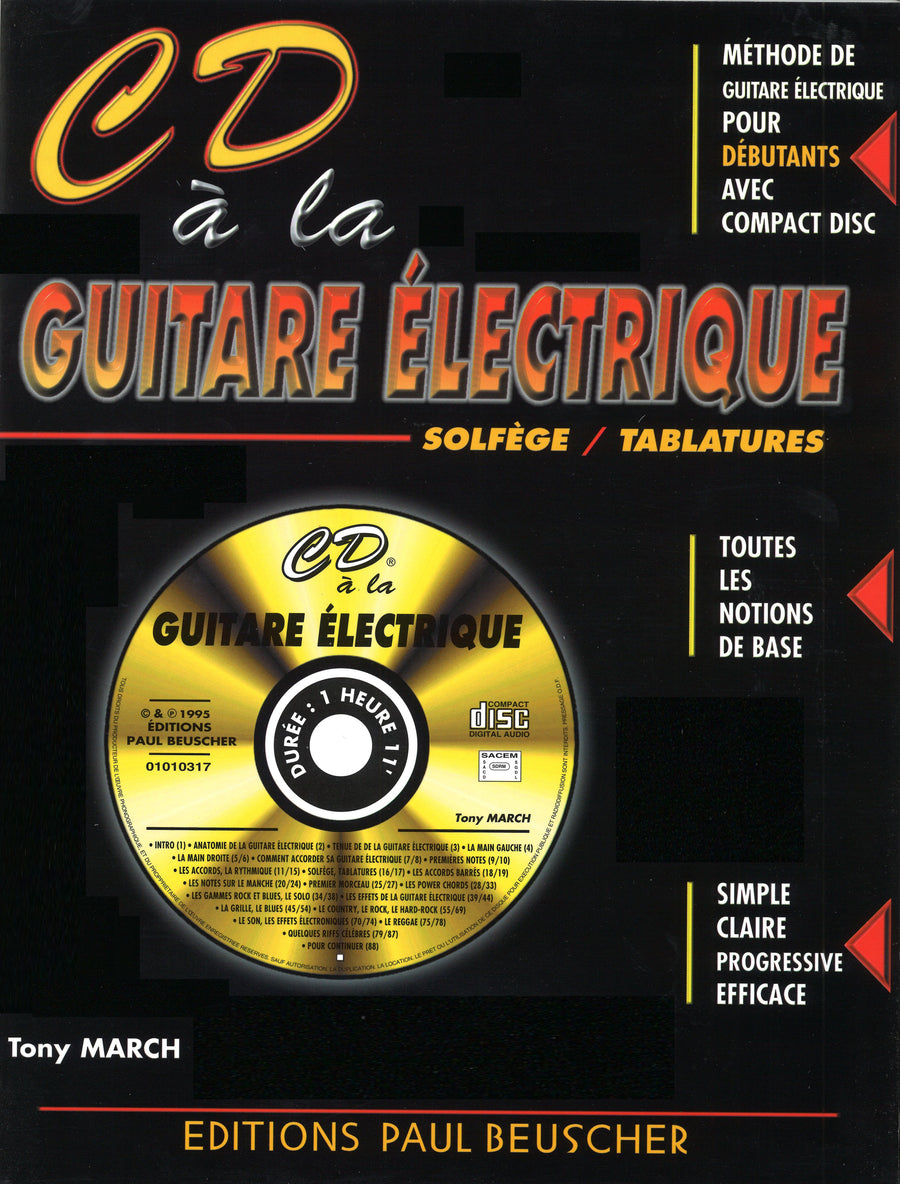 CD à la Guitare électrique - partition guitare, Tony March