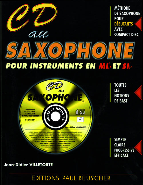 CD au Saxophone - partition saxophone, Jean-Didier Villetorte