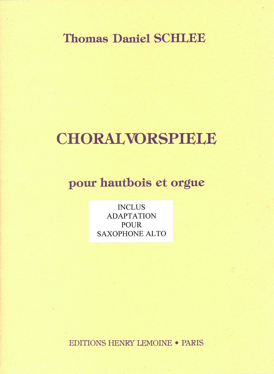 Choralvorspiele Op.18 - partition hautbois, Thomas Daniel Schlee