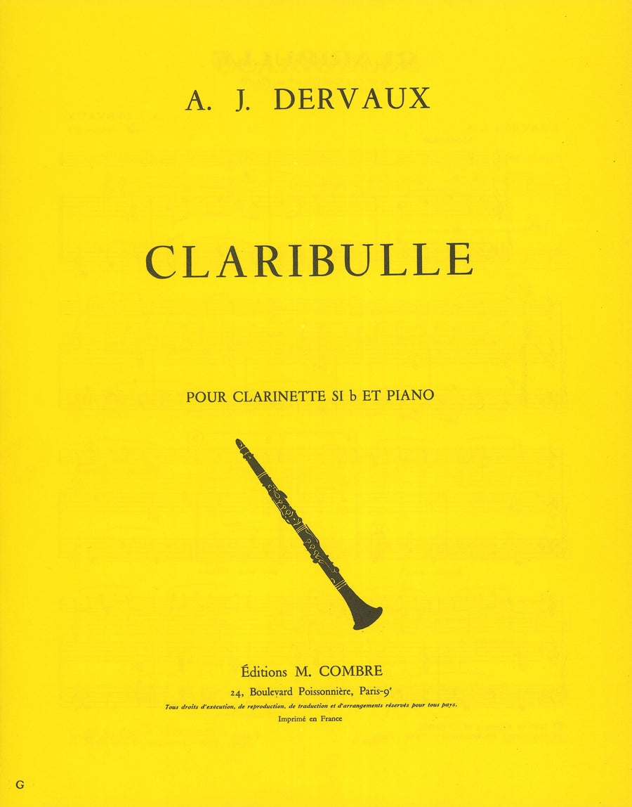 Claribulle - partition clarinette, André-Jean Dervaux