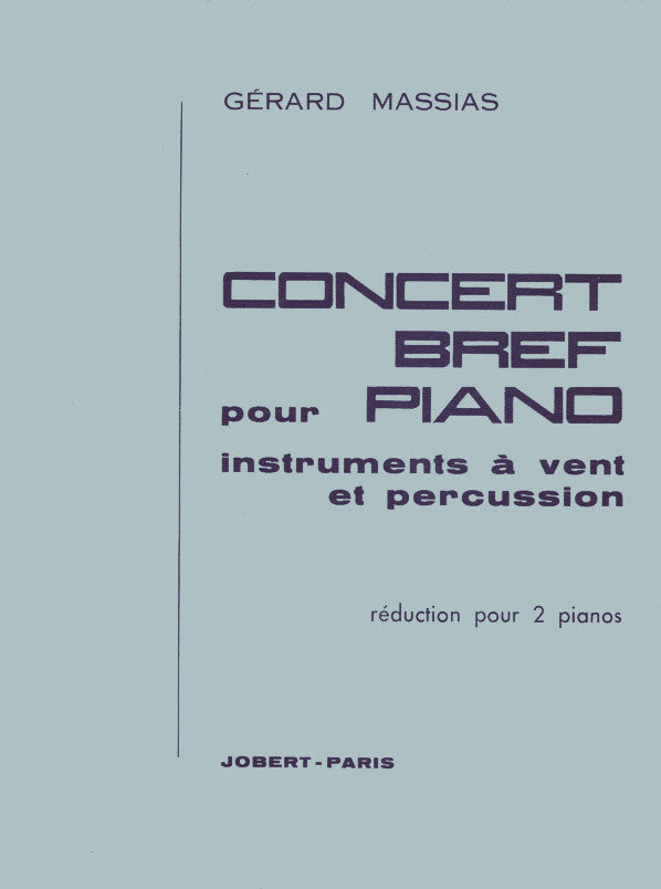 Concert bref - partition piano, Gérard Massias