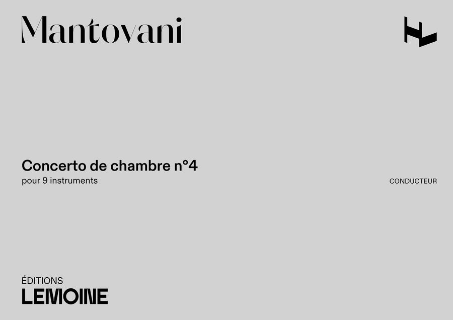 Concerto de chambre n°4 - partition ensemble, Bruno Mantovani